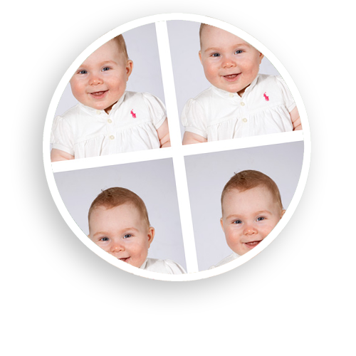 Pasfoto maken van baby in de studio (officiële eisen, rustig en zorgvuldig)