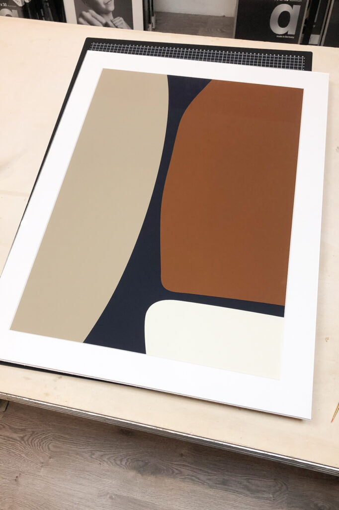 Kunstwerk van Edith Beurskens ingelijst