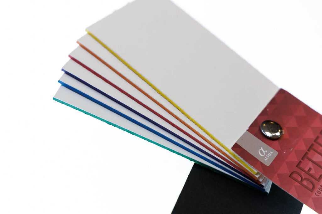 Kleuren waaier passepartout